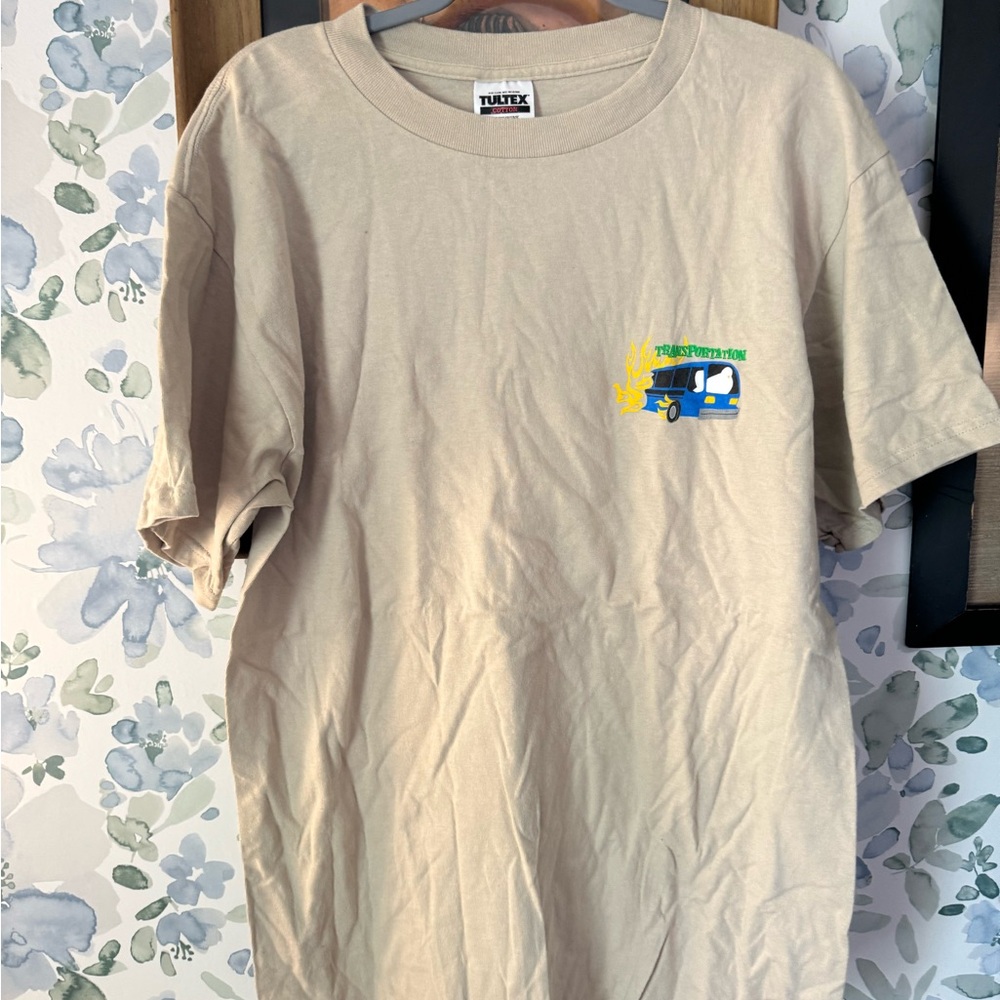 Woodstock 99 transportation crew Tan Short Sleeve Tee with Crew Neck (Original)